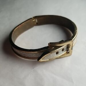 Gold and Silver Tone Buckle Bracelet